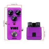 ALLCACA Guitar Vibe Pedal Mini Guitar Effect Pedal Portable True Bypass Pedals, Powered by AC Adapter, Purple - ALLCACA