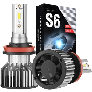 ALLCACA H11/H9/H8 LED Headlight Bulbs - 8000LM 6000K Cool White 12x CSP Chips Conversion Kit (All-in-One) - ALLCACA