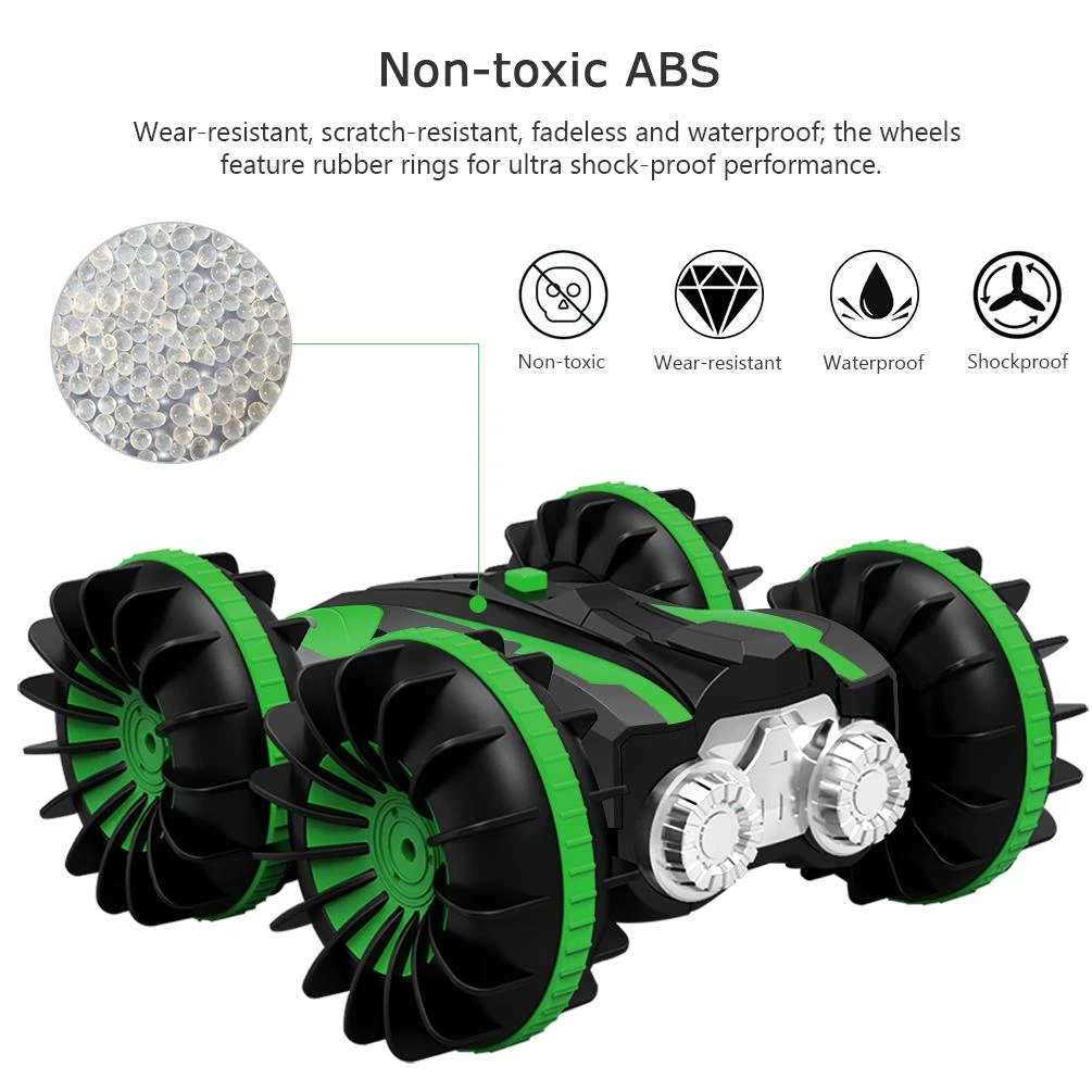 ALLCACA 2.4G RC Car Boat Land Water RC Stunt Car Double Sided Remote - ALLCACA