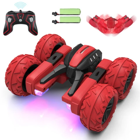 Allcaca 360 Degree Rotation Electric RC Cars High Speed Off Road Stunt RC Car with Cool Stunt Race Toy with 2 Rechargeable Batteries - ALLCACA