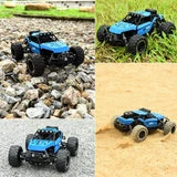 ALLCACA 2.4GHz High-speed Remote Control Car Boat 1/16 Scale RC Off-road Vehicle 4WD RC Stunt Car for Kids, Blue - ALLCACA