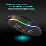 ALLCACA Wired Gaming Mouse Ergonomic 4800 DPI Game Mouse Portable Wired Mouse with 6 Programmable Buttons - ALLCACA