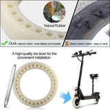 Flat Free Tire Solid Tire Replacement Tyre with 1 Tire Lever for Xiaomi M365 Electric Scooter, Blue - ALLCACA