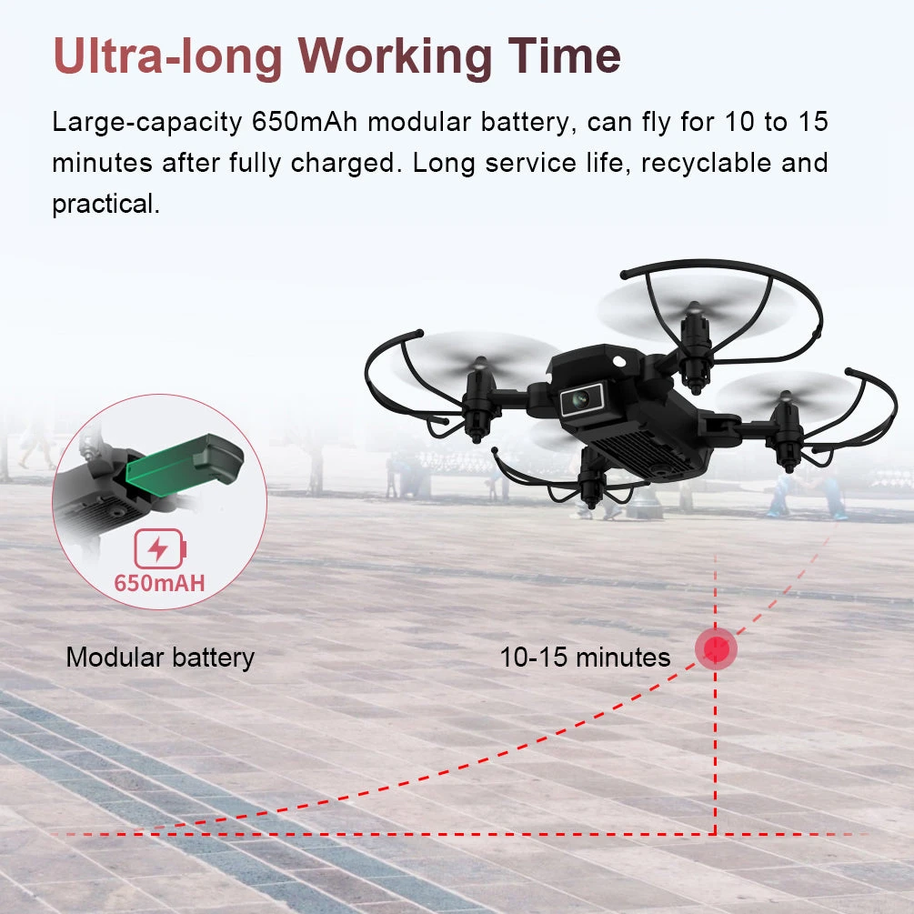 ALLCACA S66 Mini Drone RC Quadcopter Foldable Remote Control Drone with 4K Dual Cameras - ALLCACA