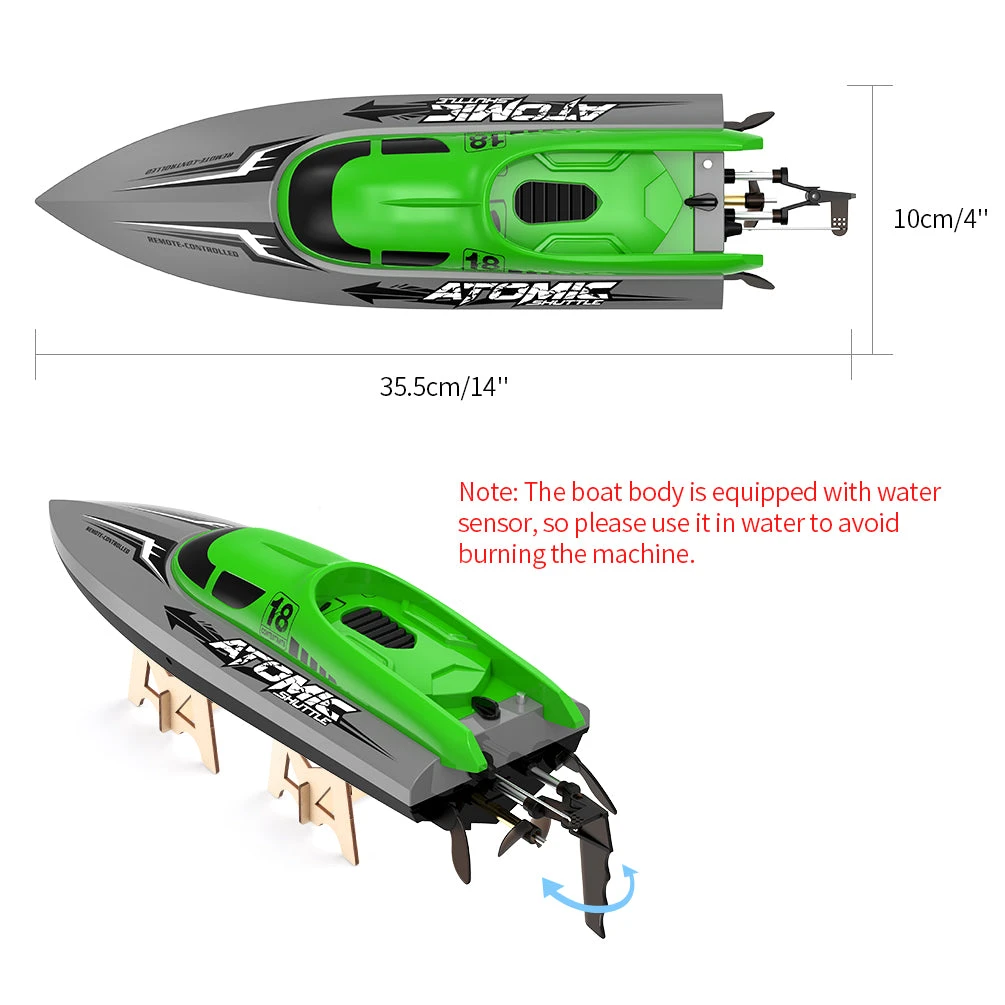 ALLCACA 2.4GHz Racing Boat High Speed Water Speed Boat Remote Control Electric RC Boat for Kids, Adults - ALLCACA