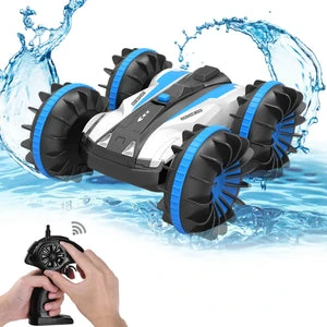 ALLCACA 2.4G RC Car Boat Land Water RC Stunt Car Double Sided Remote - ALLCACA