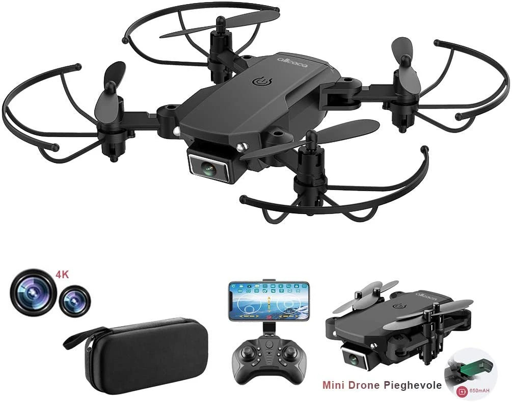 ALLCACA S66 Mini Drone RC Quadcopter Foldable Remote Control Drone with 4K Dual Cameras - ALLCACA