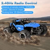 ALLCACA 2.4GHz High-speed Remote Control Car Boat 1/16 Scale RC Off-road Vehicle 4WD RC Stunt Car for Kids, Blue - ALLCACA