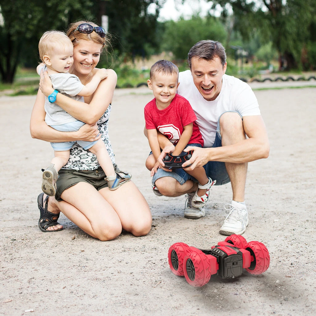 Allcaca 360 Degree Rotation Electric RC Cars High Speed Off Road Stunt RC Car with Cool Stunt Race Toy with 2 Rechargeable Batteries - ALLCACA