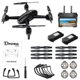 ALLCACA RC Drone 6-axis Gyro Quadcopter Optical Flow Positioning Drone with Double 720P HD Cameras Altitude Hold Headless Mode and 360° Flip Black - ALLCACA