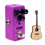ALLCACA Guitar Vibe Pedal Mini Guitar Effect Pedal Portable True Bypass Pedals, Powered by AC Adapter, Purple - ALLCACA
