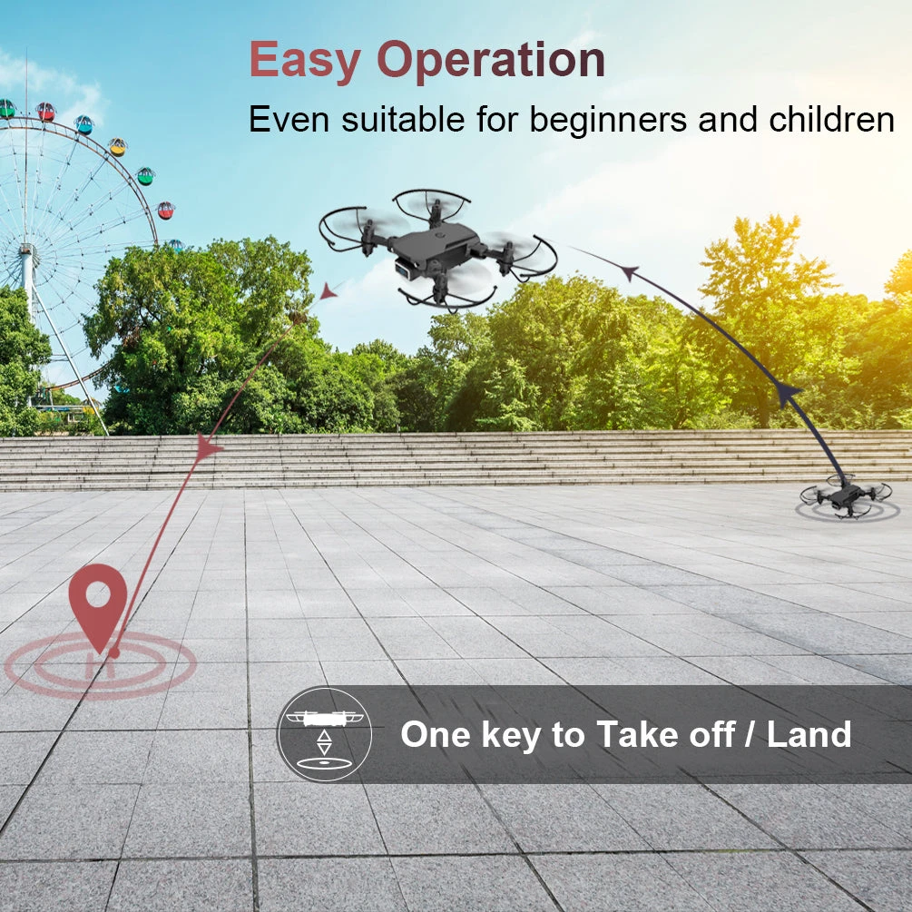 ALLCACA S66 Mini Drone RC Quadcopter Foldable Remote Control Drone with 4K Dual Cameras - ALLCACA