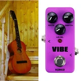 ALLCACA Guitar Vibe Pedal Mini Guitar Effect Pedal Portable True Bypass Pedals, Powered by AC Adapter, Purple - ALLCACA