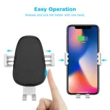 ALLCACA Wireless Car Charger Mount Auto-Clamping Car Phone Holder Vehicle Fast Charging Phone Stand with One Touch - ALLCACA