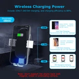 ALLCACA Wireless Car Charger Mount Auto-Clamping Car Phone Holder Vehicle Fast Charging Phone Stand with One Touch - ALLCACA