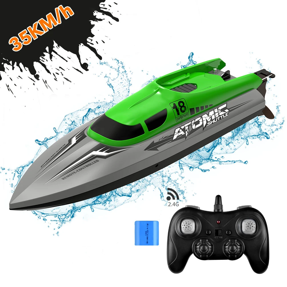 ALLCACA 2.4GHz Racing Boat High Speed Water Speed Boat Remote Control Electric RC Boat for Kids, Adults - ALLCACA