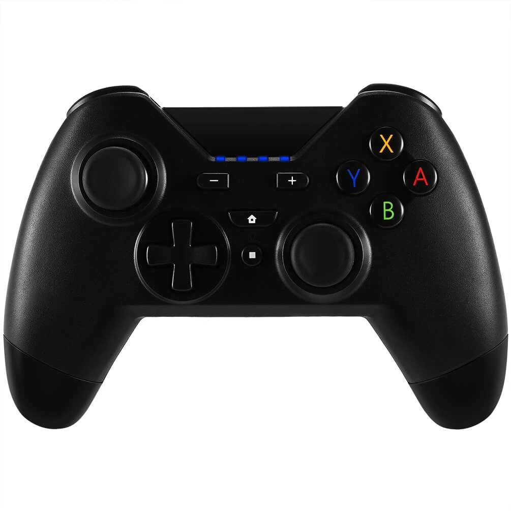 ALLCACA Wireless Game Controller Switch Controller USB Gamepads Portable Bluetooth Joypad with Dual Motors, Black - ALLCACA