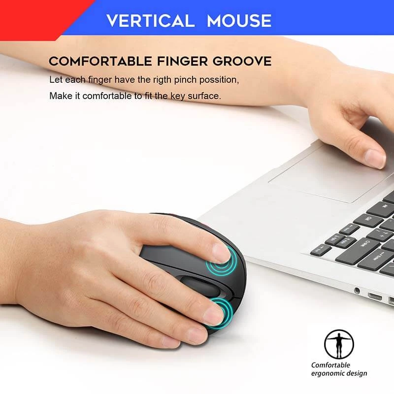ALLCACA 2.4G Wireless Game Mouse Rechargeable Game Mouse with Ergonomic Design - ALLCACA