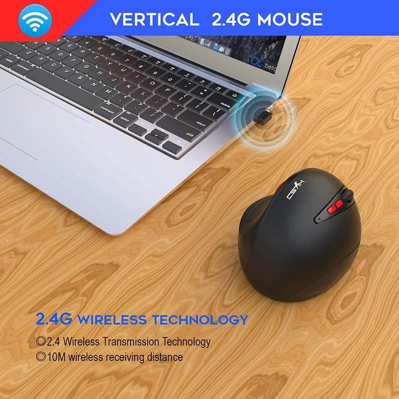 ALLCACA 2.4G Wireless Game Mouse Rechargeable Game Mouse with Ergonomic Design - ALLCACA