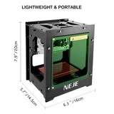 ALLCACA 3000mW Laser Carving Machine DIY Laser Engraver Printer Wood Burning Tools Bluetooth models, mobile phone control, black - ALLCACA