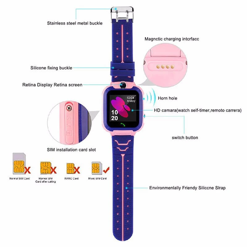 ALLCACA Children Watch Anti-lost Watch Localization Watch for Kids, Blue - ALLCACA
