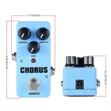 ALLCACA Chorus Guitar Effect Pedal Mini Guitar Chorus Pedal Portable Analog True Bypass, Blue - ALLCACA