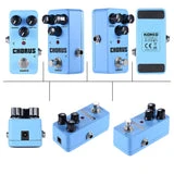 ALLCACA Chorus Guitar Effect Pedal Mini Guitar Chorus Pedal Portable Analog True Bypass, Blue - ALLCACA