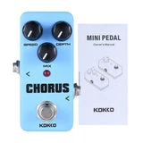 ALLCACA Chorus Guitar Effect Pedal Mini Guitar Chorus Pedal Portable Analog True Bypass, Blue - ALLCACA