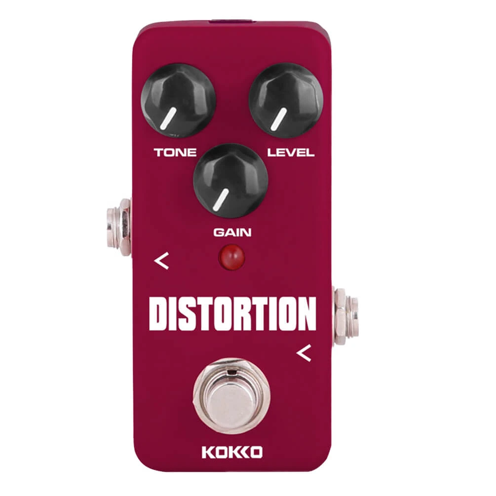 ALLCACA Distortion Guitar Pedal Mini Guitar Effect Pedal Electric Guitar True Bypass, Wine - ALLCACA