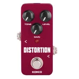 ALLCACA Distortion Guitar Pedal Mini Guitar Effect Pedal Electric Guitar True Bypass, Wine - ALLCACA