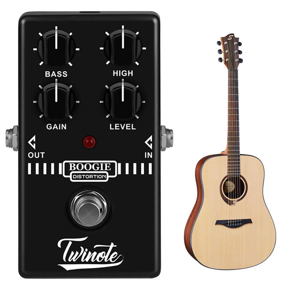 ALLCACA Guitar Distortion Pedal Distortion Effects Pedal Guitar Effect Pedals, Black - ALLCACA