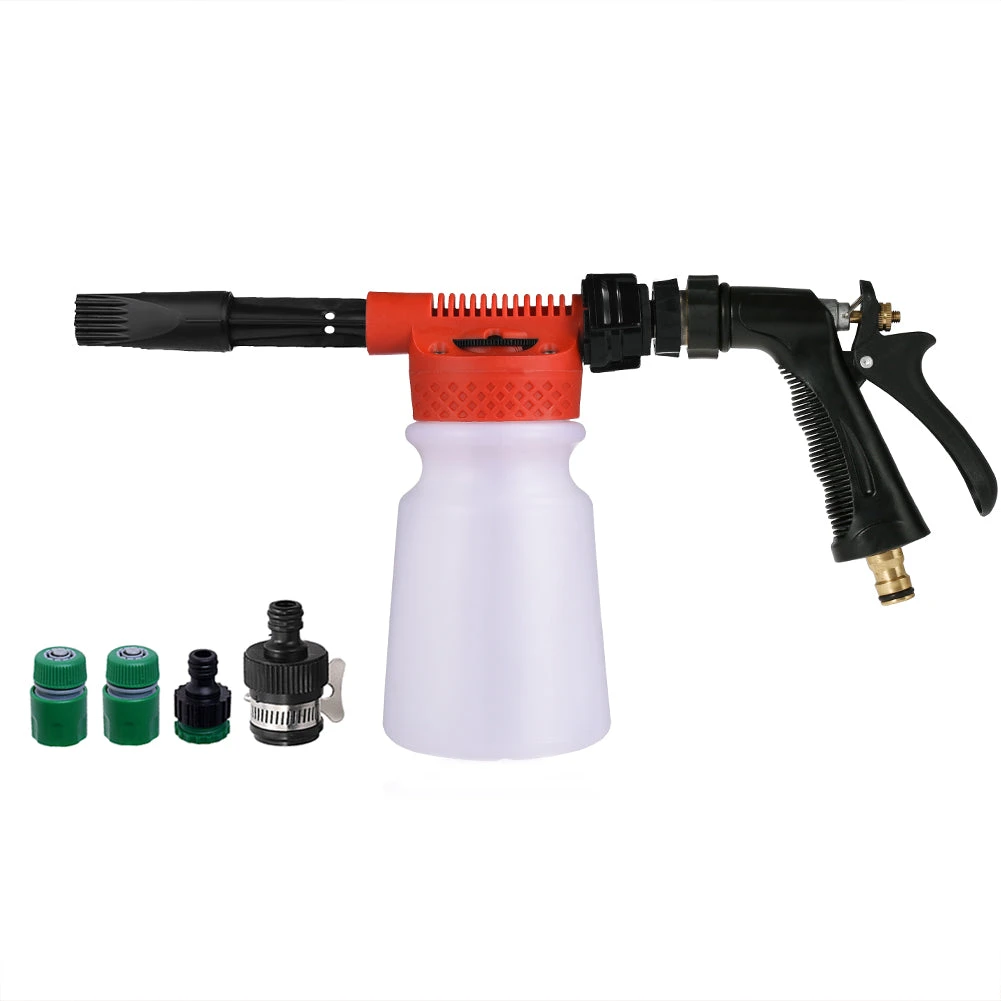 ALLCACA Professional Foam Wash Gun 900ML Car Wash Snow Foamer, Red - ALLCACA