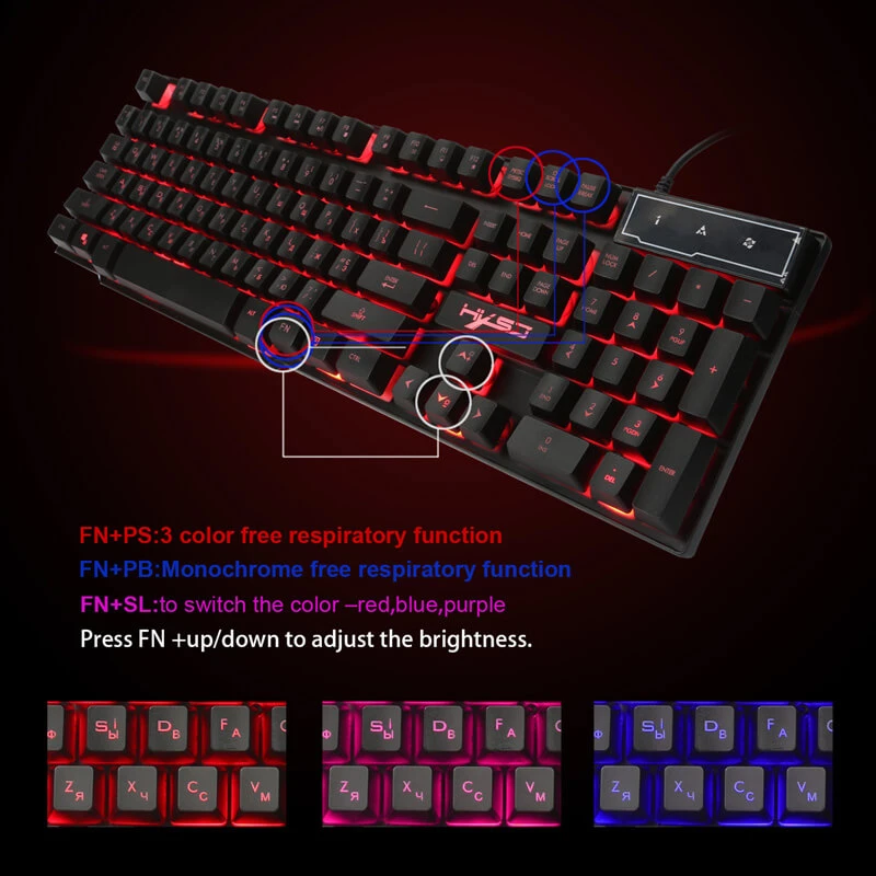 ALLCACA R8 Gaming Keyboard Wired Keyboard Backlit Keyboard - ALLCACA