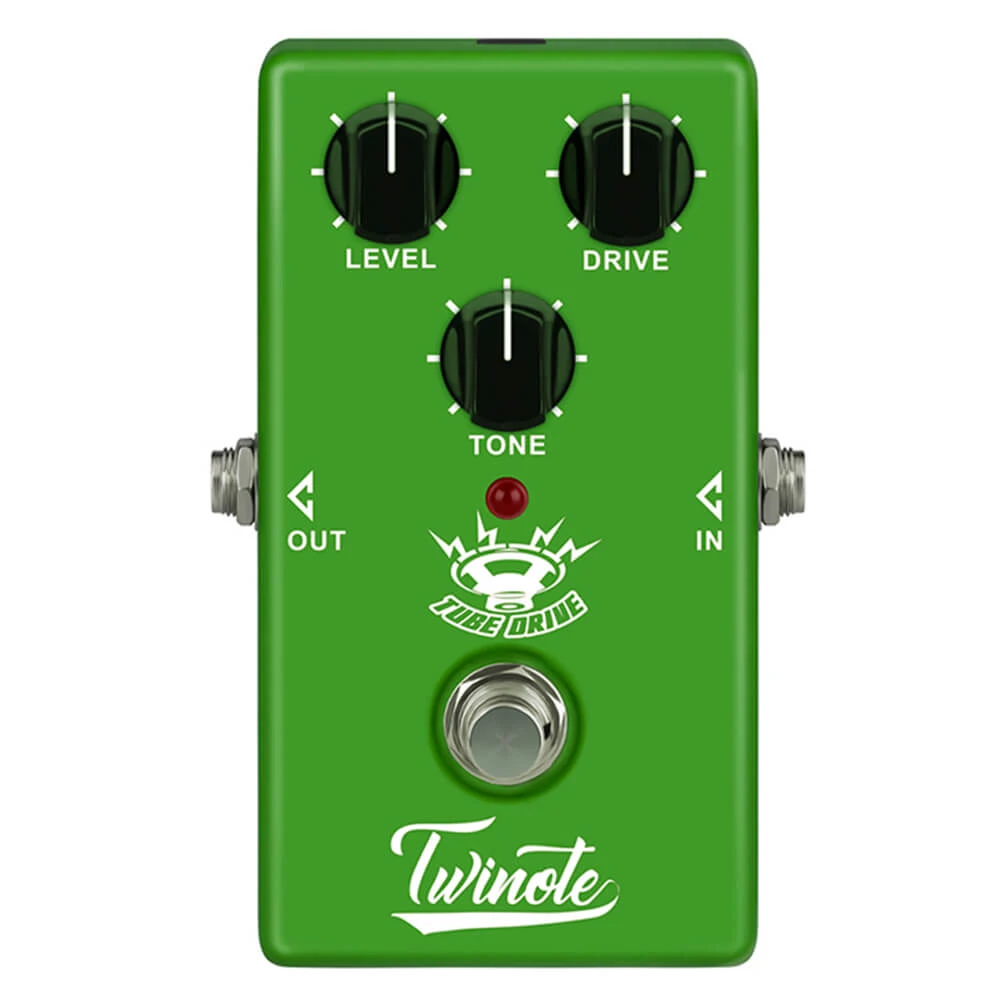 ALLCACA Tube Drive Guitar Overdrive Pedal Tube Overdrive Effects Pedal Guitar Effect Pedals, Green - ALLCACA