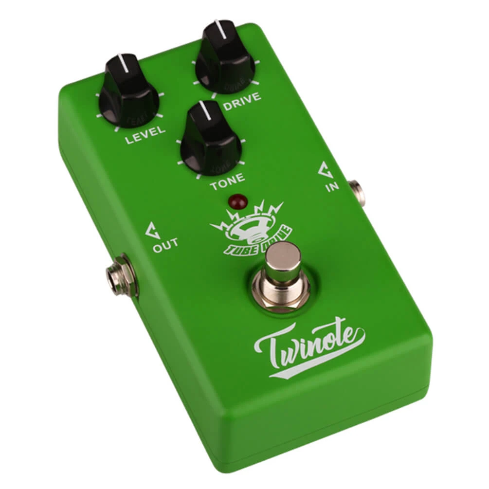ALLCACA Tube Drive Guitar Overdrive Pedal Tube Overdrive Effects Pedal Guitar Effect Pedals, Green - ALLCACA