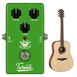 ALLCACA Tube Drive Guitar Overdrive Pedal Tube Overdrive Effects Pedal Guitar Effect Pedals, Green - ALLCACA