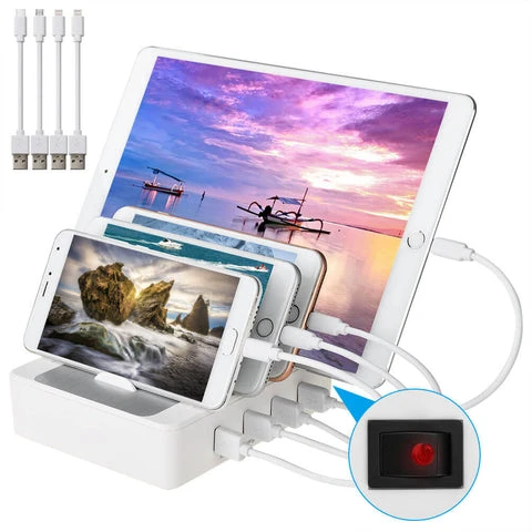 ALLCACA USB Charging Station 4-Port Charging Dock Charging Hub - ALLCACA