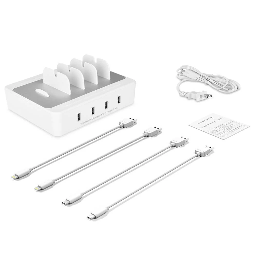ALLCACA USB Charging Station 4-Port Charging Dock Charging Hub - ALLCACA