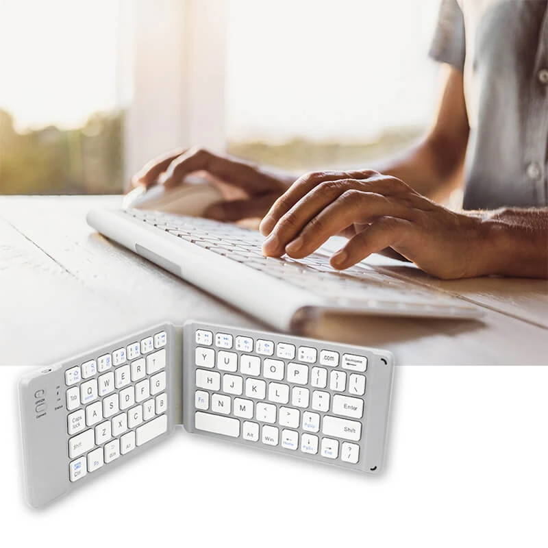 ALLCACA Wireless Keyboard Foldable Keyboard Flexible Keyboard, Black - ALLCACA
