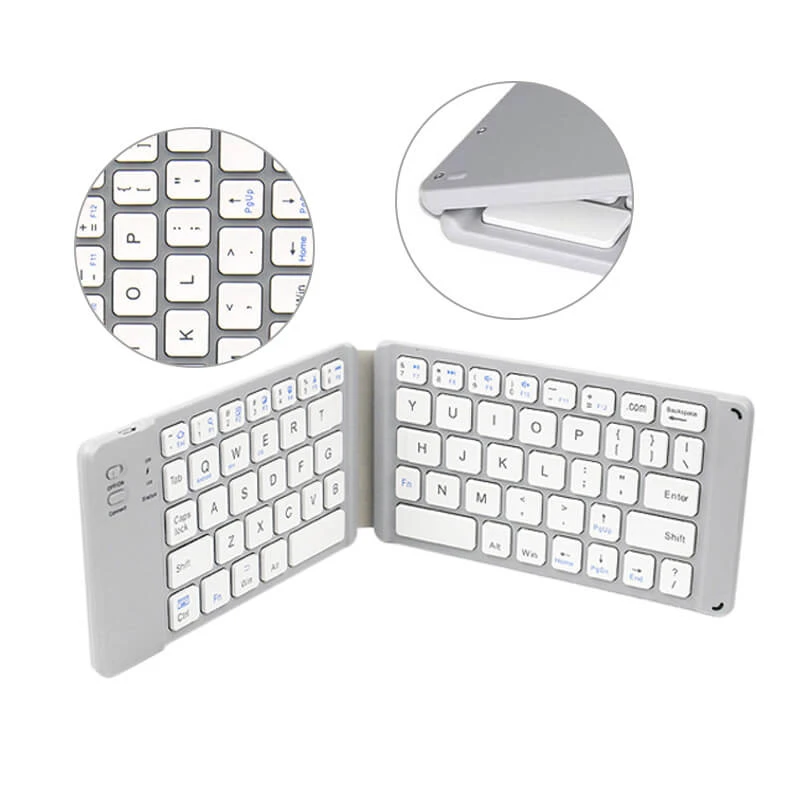 ALLCACA Wireless Keyboard Foldable Keyboard Flexible Keyboard, Black - ALLCACA
