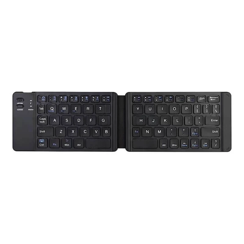 ALLCACA Wireless Keyboard Foldable Keyboard Flexible Keyboard, Black - ALLCACA