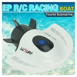 ALLCACA Remote Control Submarine Mini RC Submarine Boat Electric Model Submarine Toy for Kids, White - ALLCACA