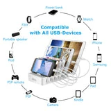 ALLCACA Integrated USB Charging Station 6-port Intelligent Charging Stand Organizer - ALLCACA