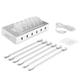 ALLCACA Integrated USB Charging Station 6-port Intelligent Charging Stand Organizer - ALLCACA