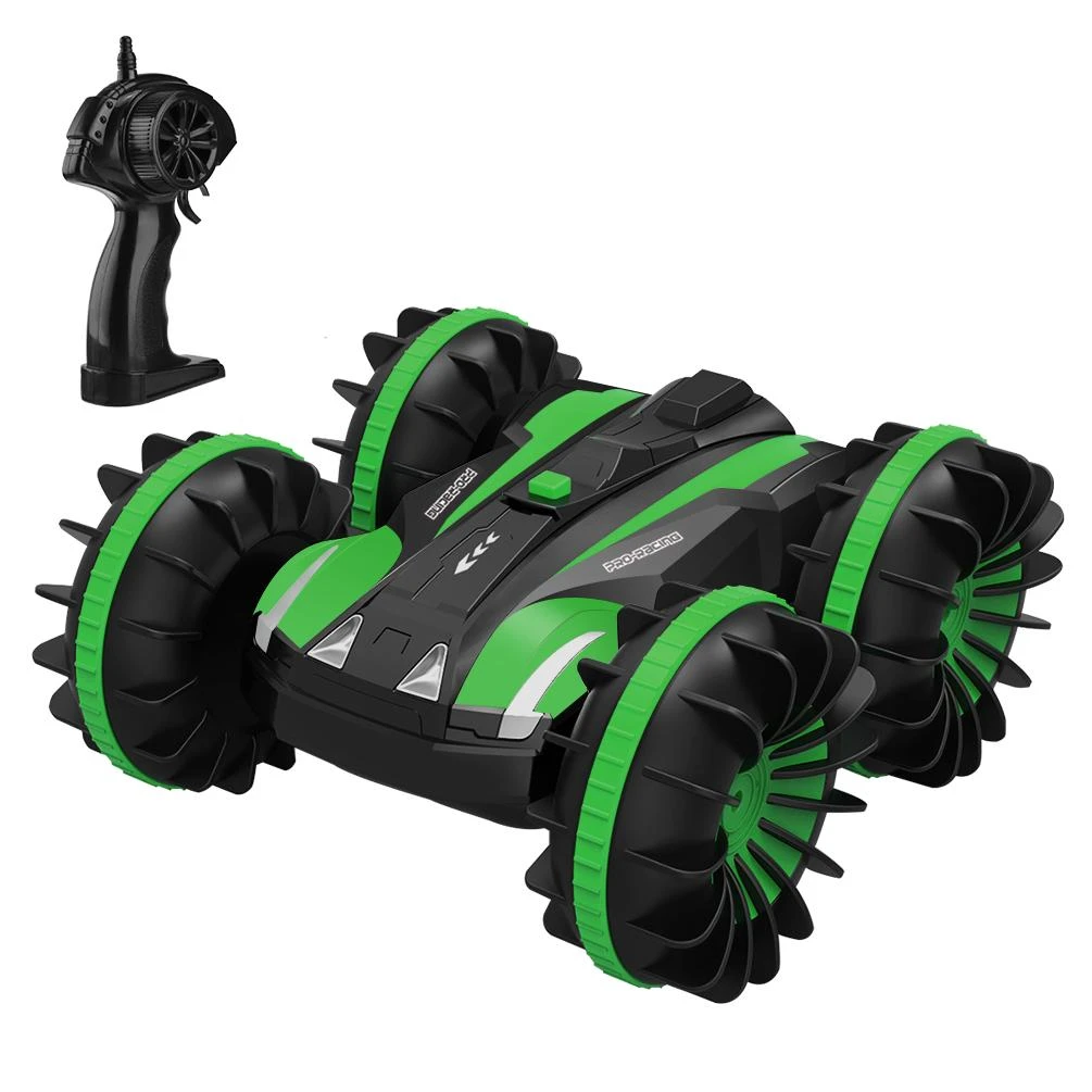 ALLCACA 2.4G RC Car Boat Land Water RC Stunt Car Double Sided Remote - ALLCACA