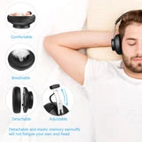 ALLCACA TS-1 Hi-Fi Headphones Wireless Headset On-ear Earphones, Detachable and Elastic Memory Earmuffs, Black - ALLCACA