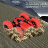 ALLCACA 1:28 RC Stunt Cars 180 Flip Waterproof Remote Control Car Truck, Red - ALLCACA