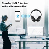 ALLCACA Active Noise Cancelling Headphones On-ear Headphones Adjustable Headsets for Mobile Phone, Laptop, Tablet, Computer - ALLCACA