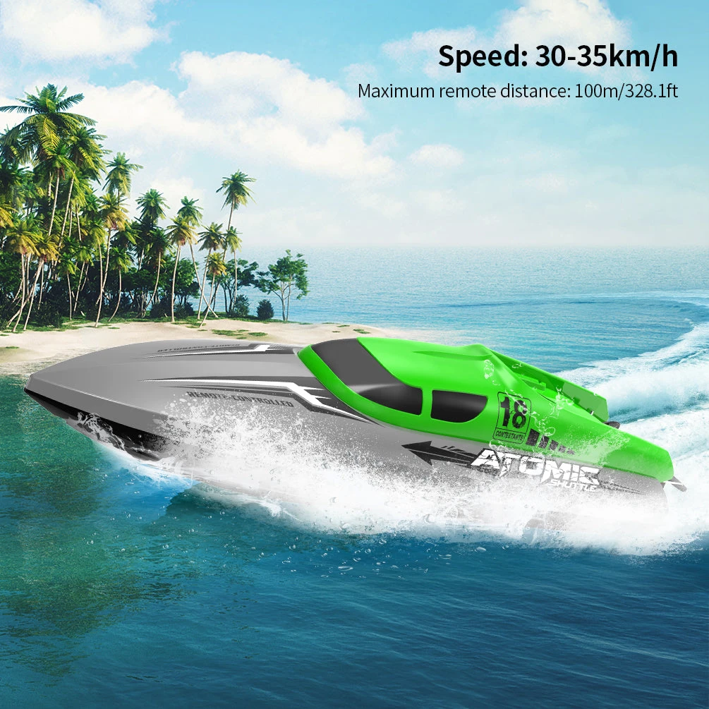 ALLCACA 2.4GHz Racing Boat High Speed Water Speed Boat Remote Control Electric RC Boat for Kids, Adults - ALLCACA