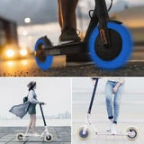 Flat Free Tire Solid Tire Replacement Tyre with 1 Tire Lever for Xiaomi M365 Electric Scooter, Blue - ALLCACA